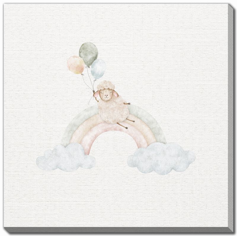 Sheep With Rainbow & Balloons