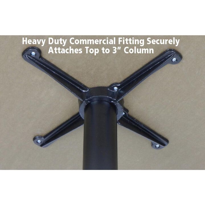 Correll Markerboard-Dry Erase High Pressure Top - Table Height Café and Breakroom Table 60x60, ROUND, FROSTY WHITE, BLACK