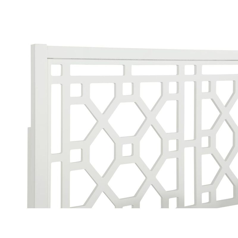 Comfort Pointe Thomas Chippendale White Headboard - King