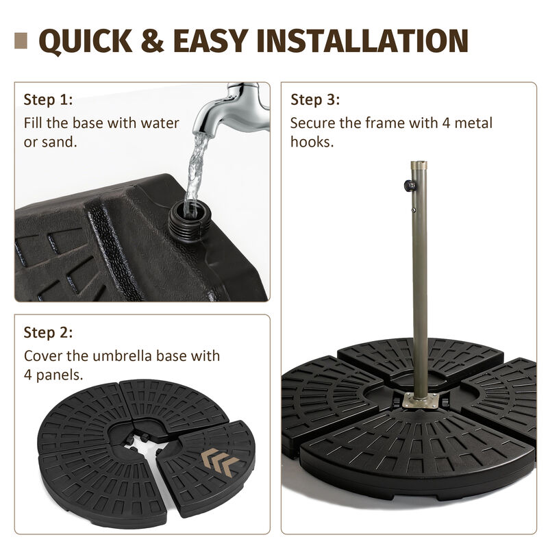 Heavy-Duty Fan-Style Cantilever Umbrella Base image number 4