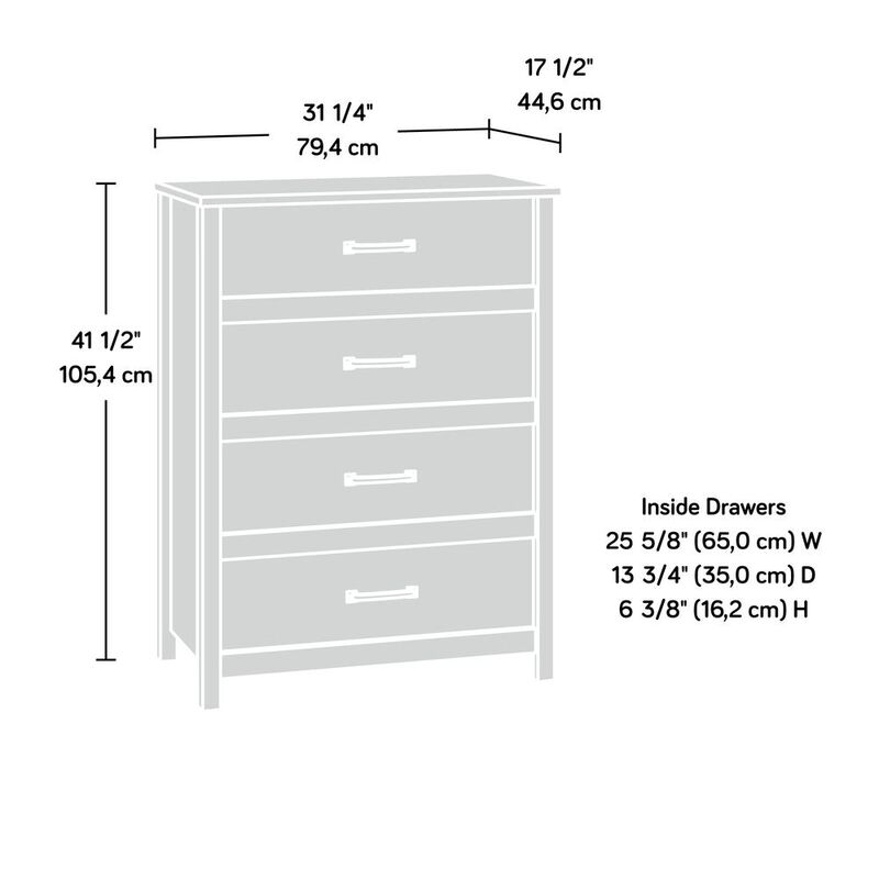 Sauder Cannery Bridge 4-Drawer Chest Sma