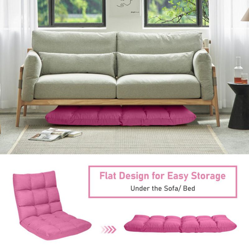 Hivvago 14-Position Adjustable Folding Lazy Gaming Sofa image number 6