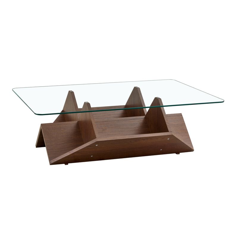 Molcul Tempered Glass & MDF Coffee Table image number 0