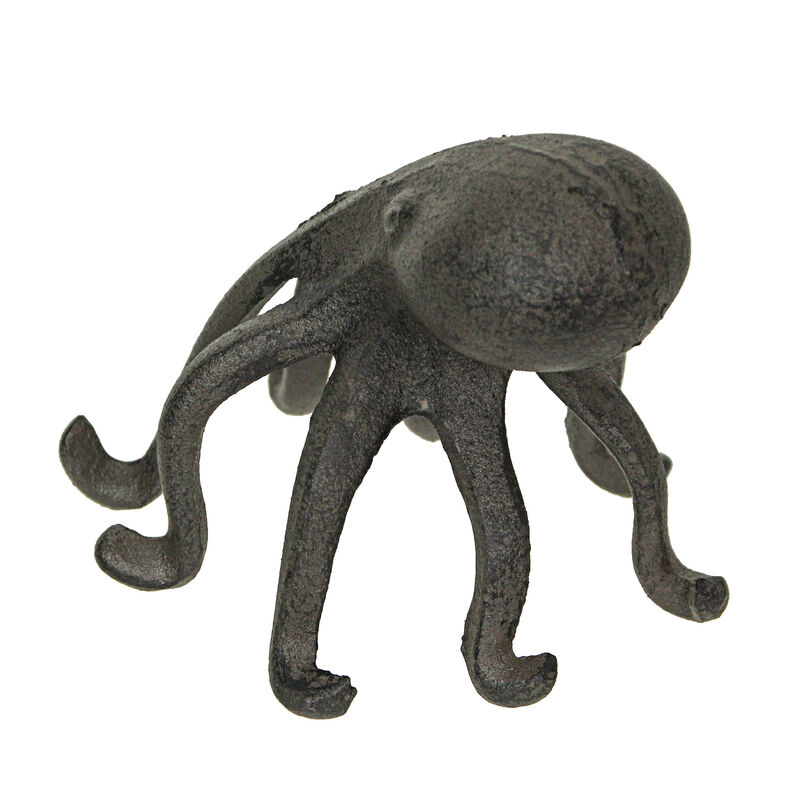 Rustic Brown Cast Iron Octopus Single Bookend / Phone Holder image number 2