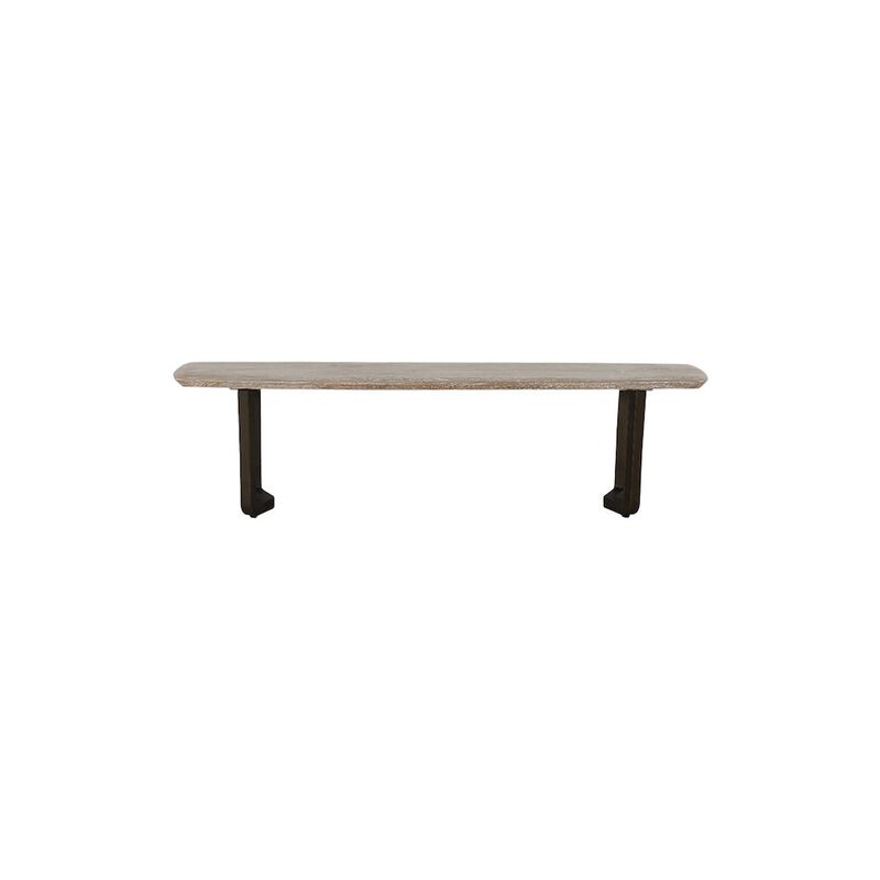 Porter Designs Nest Solid Wood Dining Bench, White