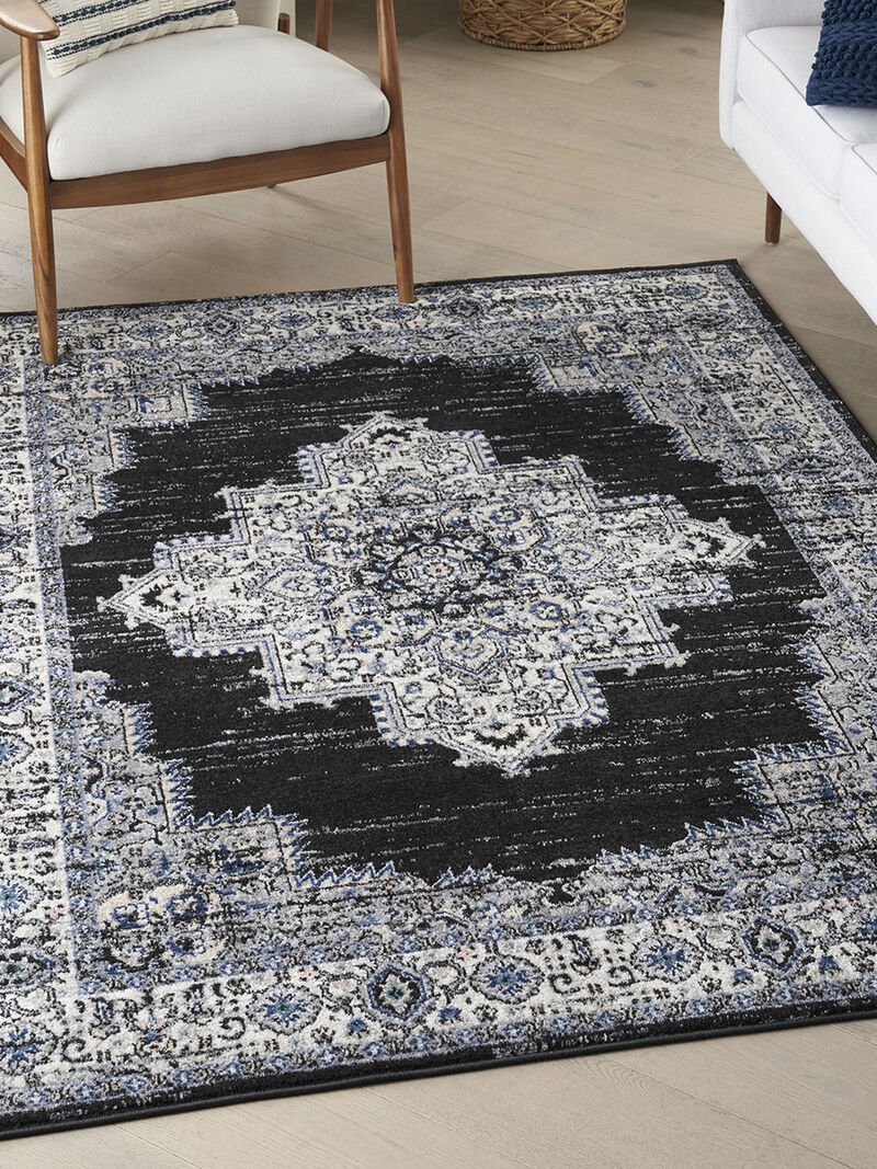 Passion PSN03 Black/Ivory 5'3" x 7'3" Rug