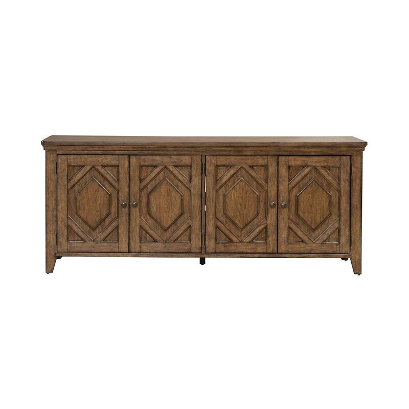 Liberty Furniture Carolina Park 78 Inch TV Stand Entertainment Center  - Amber Brown image number 0