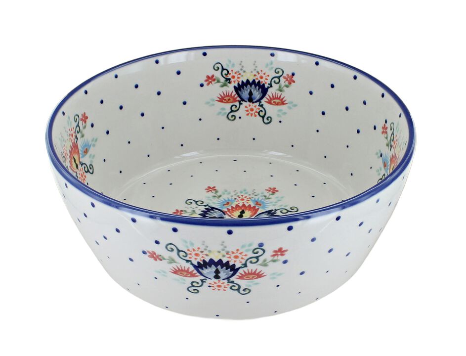 Blue Rose Polish Pottery Darcy Serving Bowl