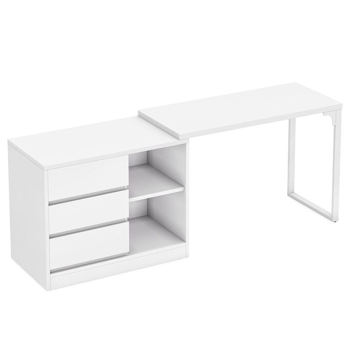 Tribesigns 78.7" Computer Desk, Rectangle Executive Desk and 6FT Conference Table, Large Industrial Office Desk and Writing Desk for Home Office and Conference Room, Gray