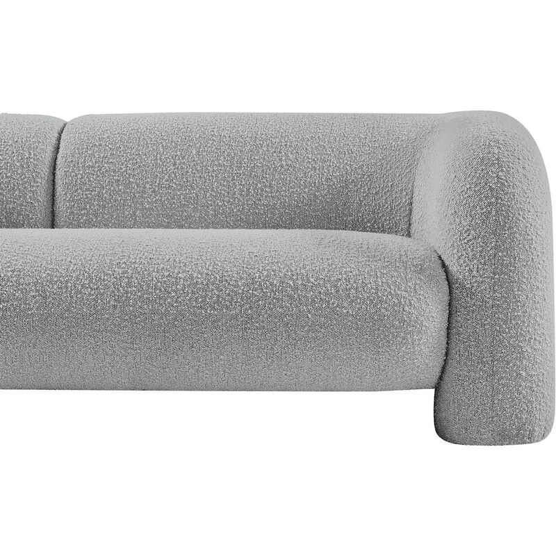Meridian Furniture Emory Grey Boucle Fabric Loveseat