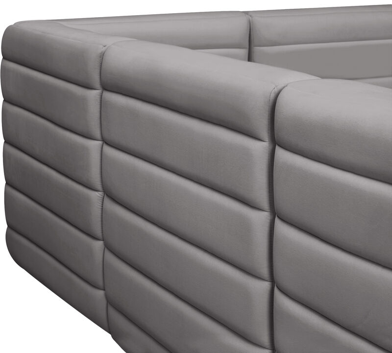 Meridian Furniture Quincy Grey Velvet Modular Sofa image number 9