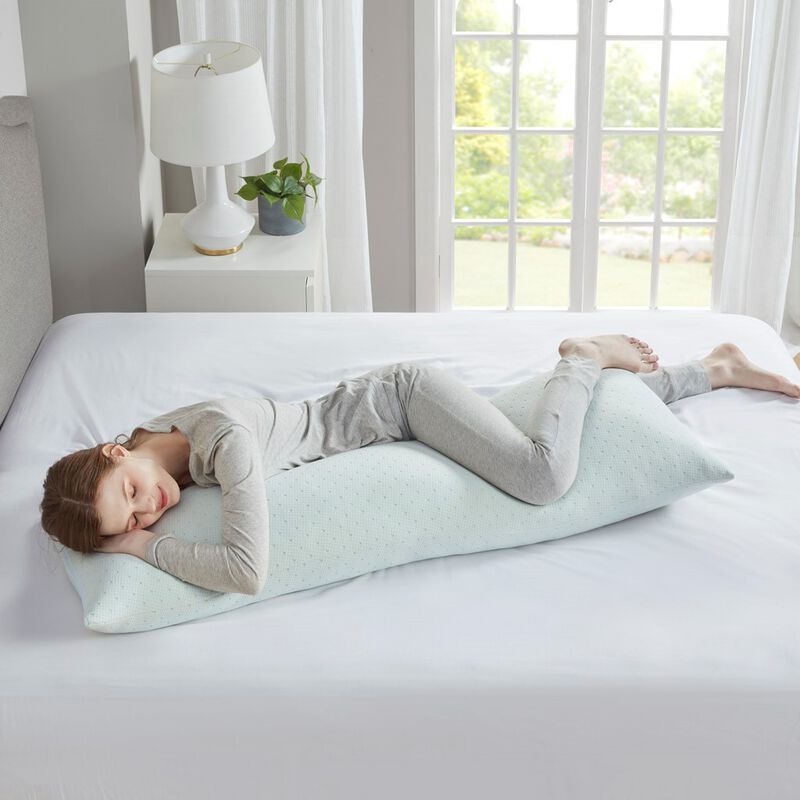 Gracie Mills Lynne Solid Shredded Memory Foam Pillow with Bamboo Blend Cover image number 1