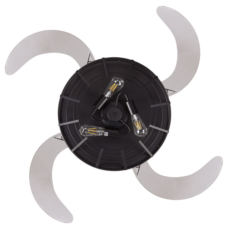 Fanaway Montclair 48" Retractable Blade Ceiling Fan with Light and Remote, Modern Fandelier Ceiling Fan, Patented Design Technology, Stronger Thicker Blades, Black image number 6