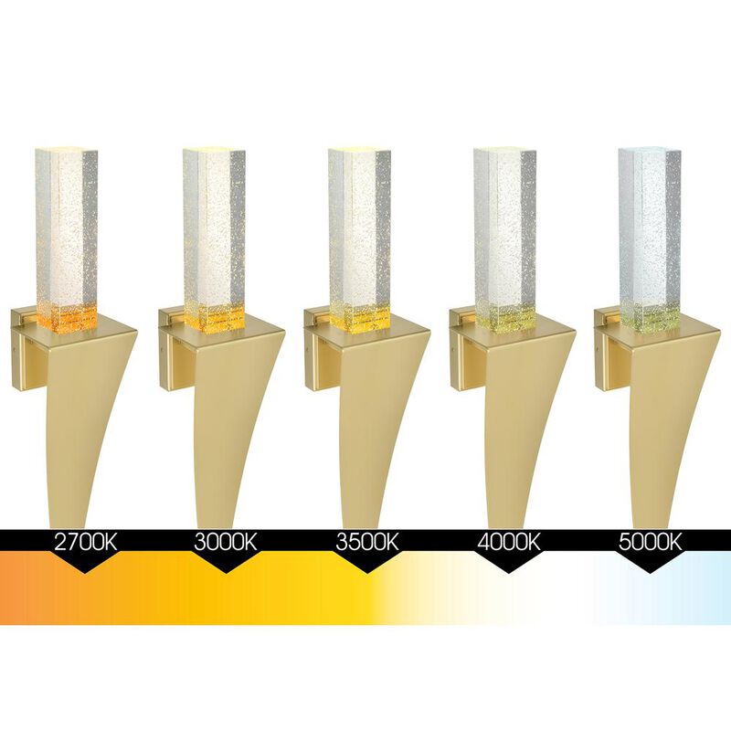 CWI Lighting Catania Integrated LED Satin Gold Wall Light