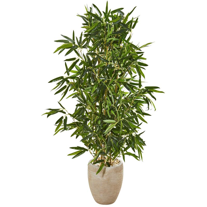 Nearly Natural 5-ft Bamboo Tree in Planter (Real Touch) UV (Indoor/Outdoor) image number 1