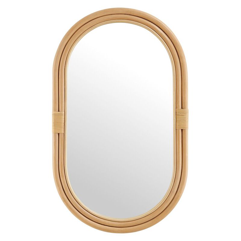 Corsica Oval Rattan Wall Mirror image number 4