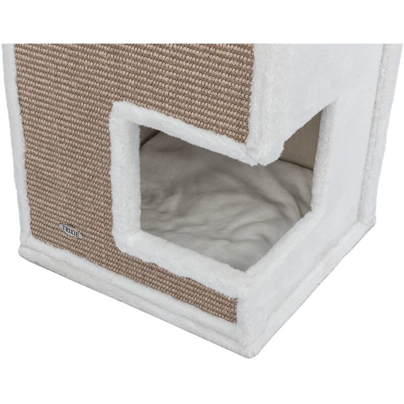 TRIXIE Gerardo Plush & Sisal 3-Story 39.4" Cat Condo Tower with Removable Cushions image number 5