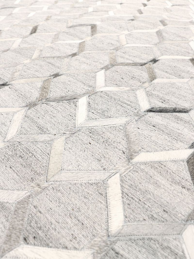 Pasargad Home Galaxy Cowhide& Sari Silk Area Rug image number 2