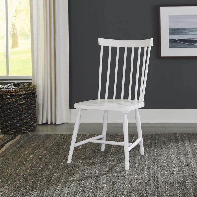 Liberty Furniture Spindle Back Side Chair (RTA) - Set of 2 Contemporary White image number 1