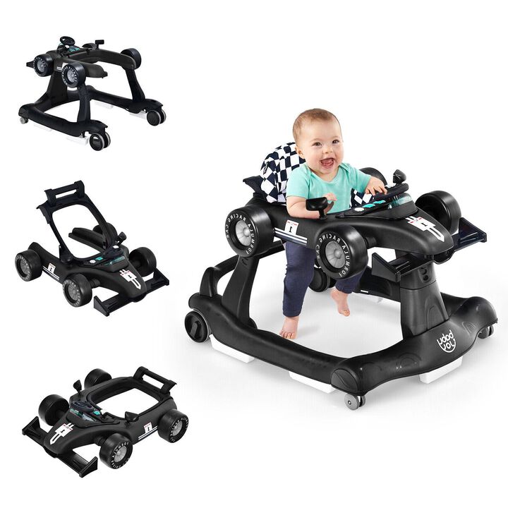 Multi-Functional 4-in-1 Foldable Baby Push Walker with Adjustable Height Settings