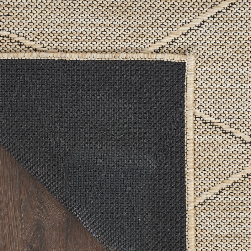 HomeRoots 3' X 5' Natural And Light Brown Geometric Indoor Outdoor Area Rug image number 3