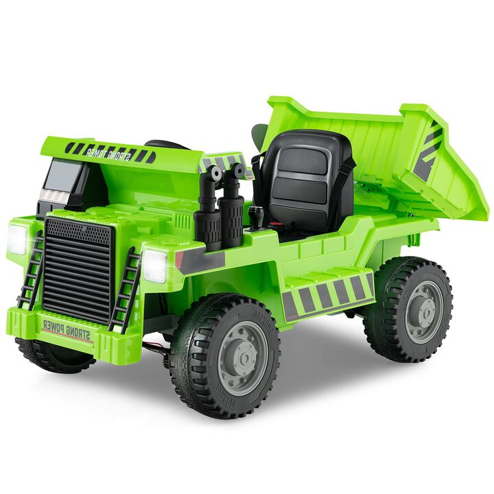Electric Kids Ride On Dump Truck with 12V Battery and Working Dump Bed