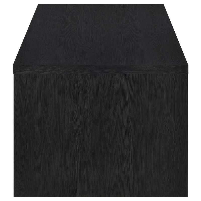 Knax Lift-Top Coffee Table with Hidden Storage and Drawers, Black Wood image number 6