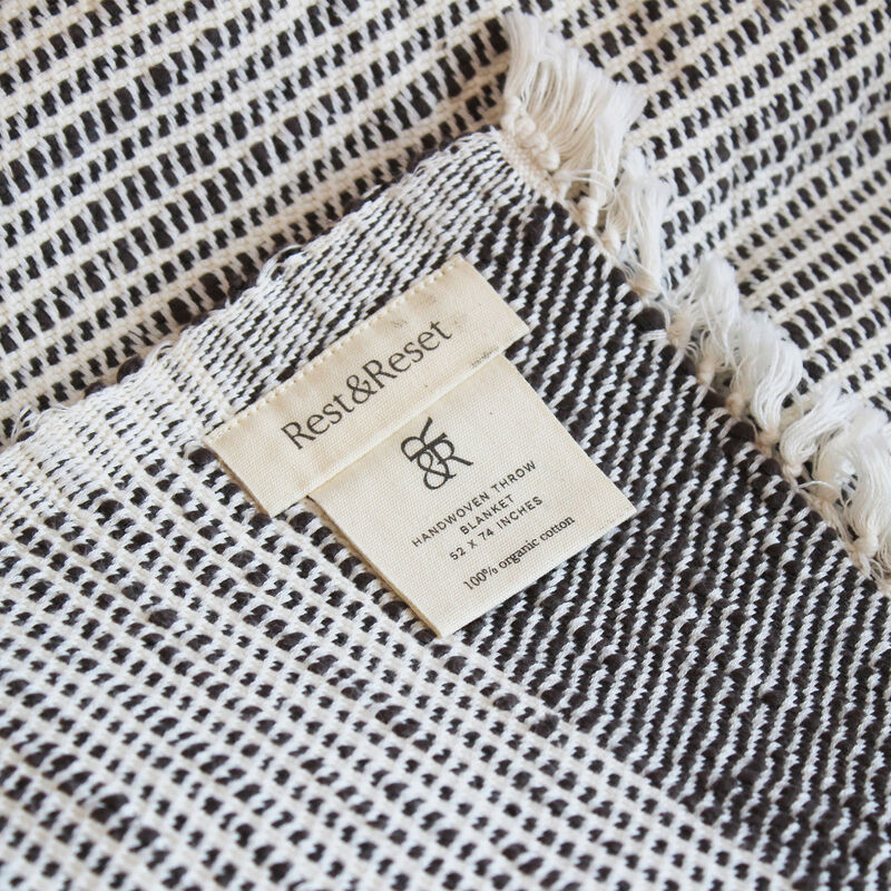Ceremony Handwoven Throw Blanket Organic Cotton image number 1