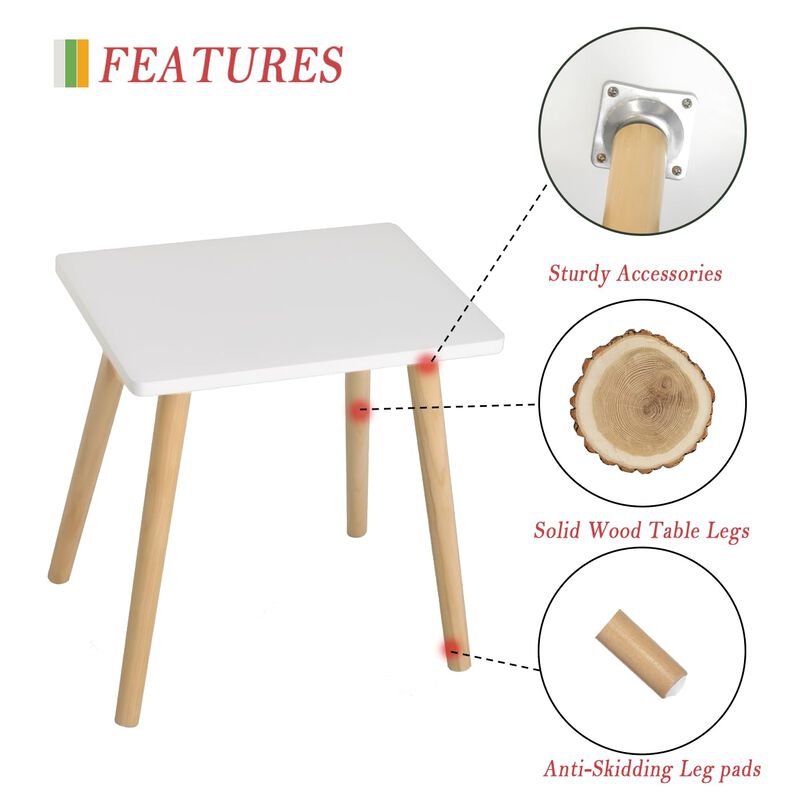 AWASEN Side Table, Small End Accent Table for Living Room Bedroom Office Small Spaces, Modern White Side Table Nightstand with S