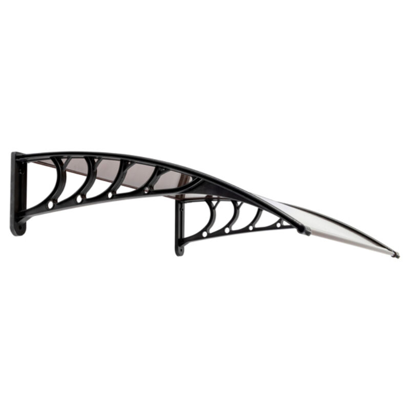 Door & Window Rain Cover Eaves with Brown Board and Black Holder