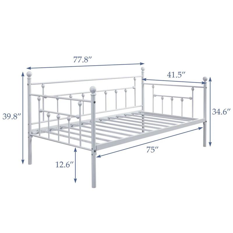 Durable Steel Farmhouse Daybed &ndash; Antique-Inspired Metal Bed Frame image number 4