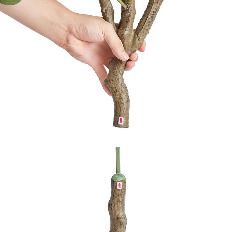 Faux Eucalyptus Tree with Tilt Protection, Low-Maintenance Plant for Decor-Green image number 5