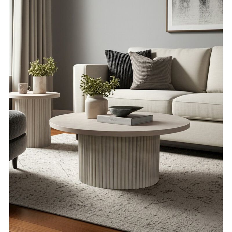 Alpine Furniture Reba Round End Table image number 2