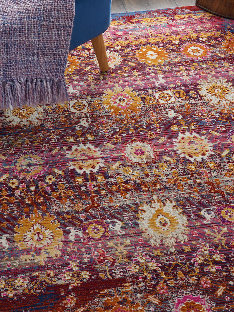 Vintage Kashan VKA03 Red/Multicolor 5'3" x 7'10" Rug