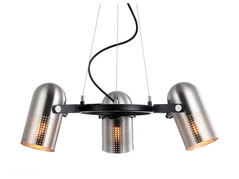 Loki 3-Light Adjustable Metal LED Chandelier