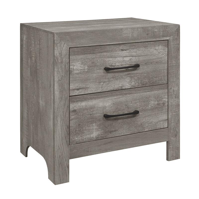 Streamdale Rustic Gray 2-Drawer Nightstand