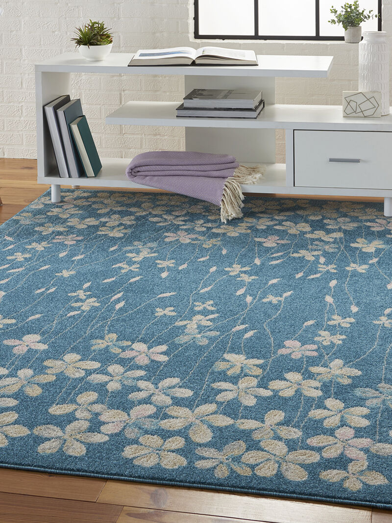 Tranquil TRA04 Turquoise 6' x 9' Rug