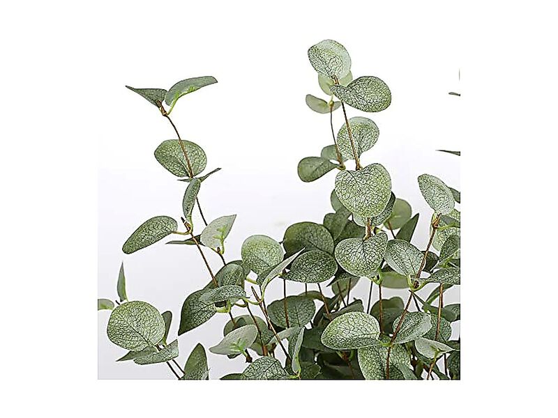 6 Pack 27 Eucalyptus Stems Greenery Leaf Spray In Green Silk Plastic Plants image number 3