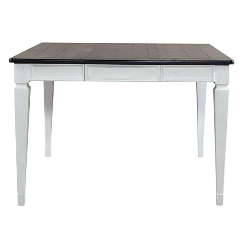 Liberty Furniture Allyson Park Counter Height Leg Table in Wirebrushed White w/ Charcoal Top image number 6