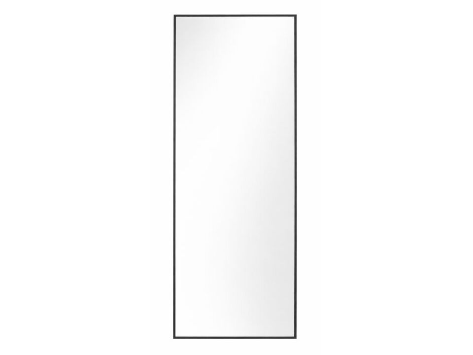 Full Length Floor Mirror 57x21 inch Black Aluminum Frame Standing Wall Mirror