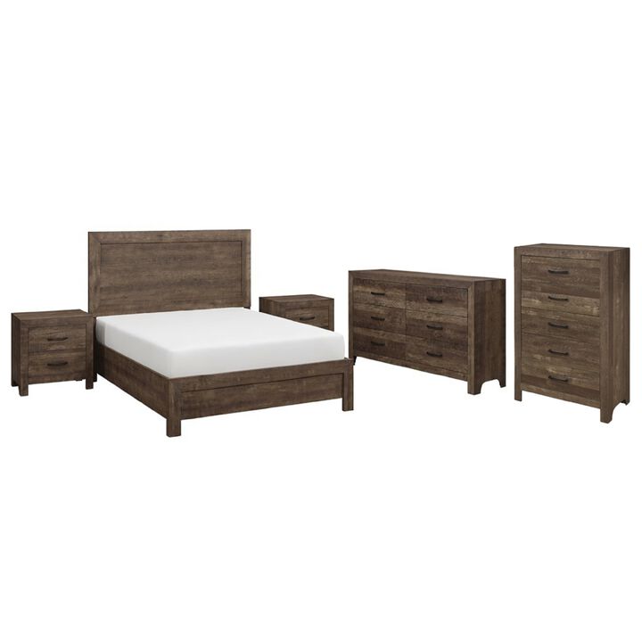 Full Size Bedroom Set, White Finish, 3-Piece Set with Bed and Two Nightstands