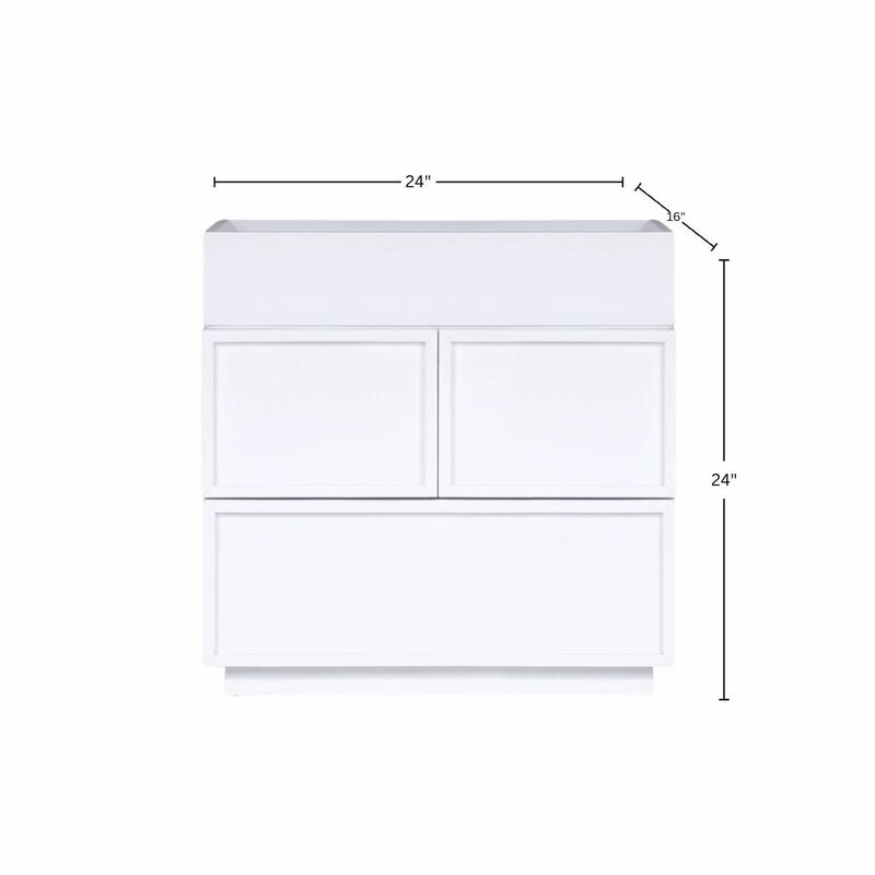 Sena Nightstand with Tray Top, 2 Soft Close Drawers, Glam White image number 7