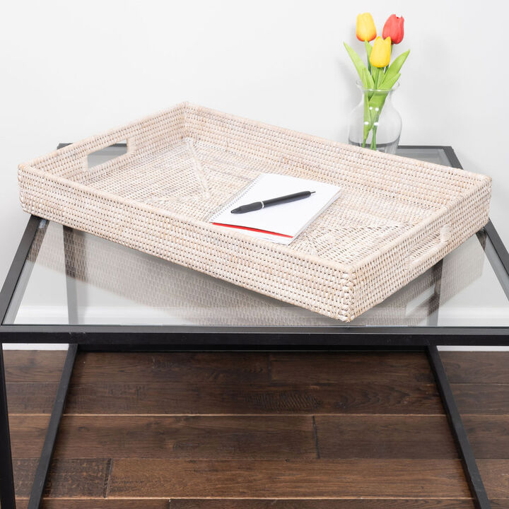 Saboga Home&trade; Rectangular Tray With Cutout Handles