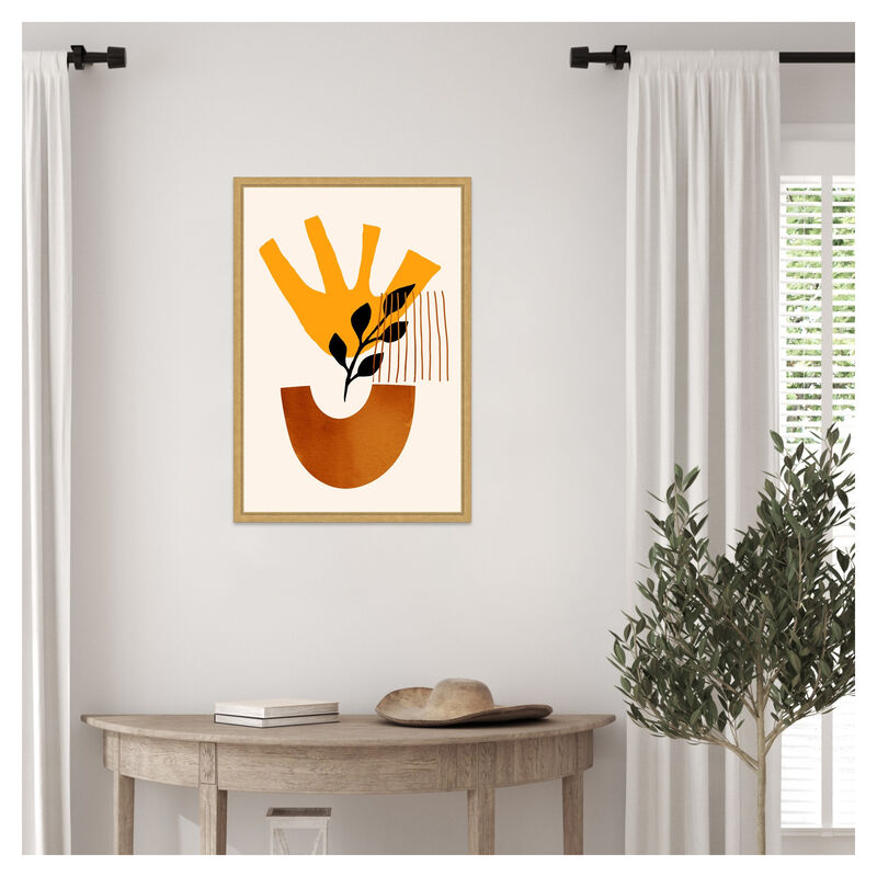 Sunshine Flower No 5 by Eins Kubistika Framed Canvas Wall Art