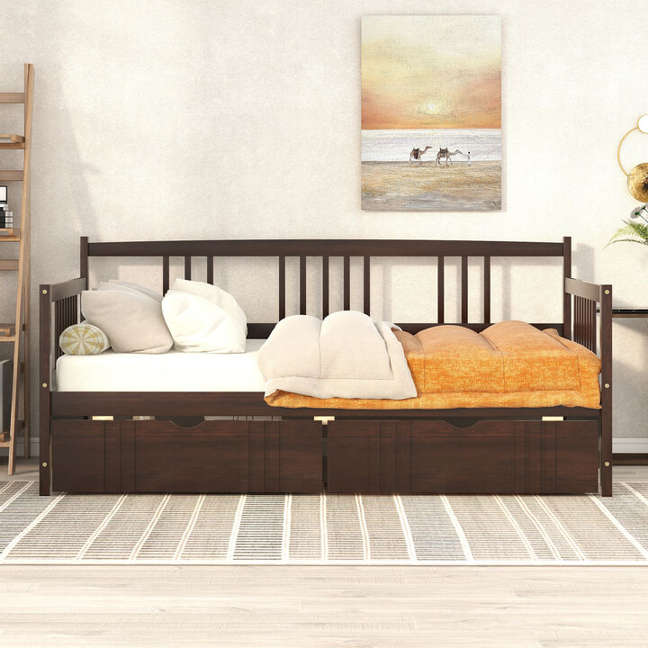 Merax Daybed Wood Bed with 2 Drawers