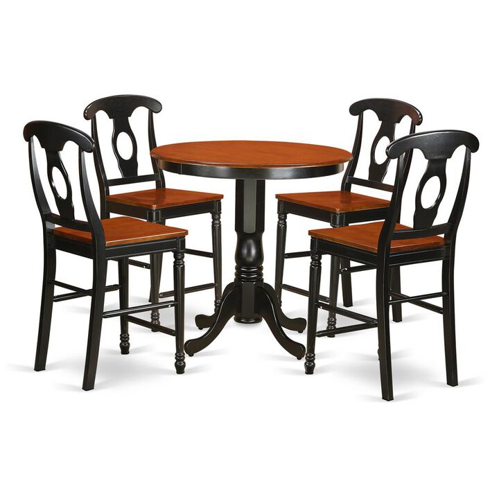 5 Pc counter height set - high Table and 4 Kitchen Dining Chairs.