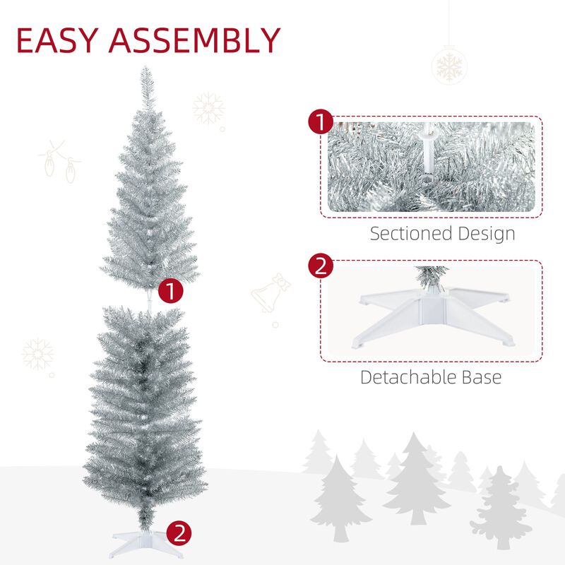 6 ft Artificial Pencil Christmas Tree