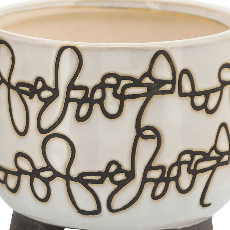 S/2 Scribble Footed Planter image number 5