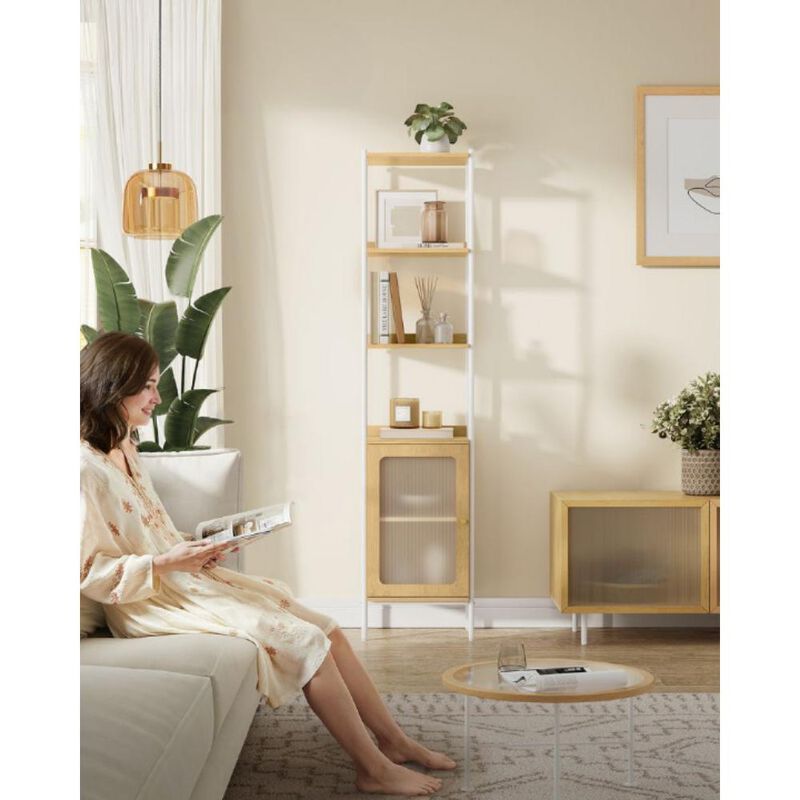 Bookcase with Plastic Doors for Modern Storage and Easy Access