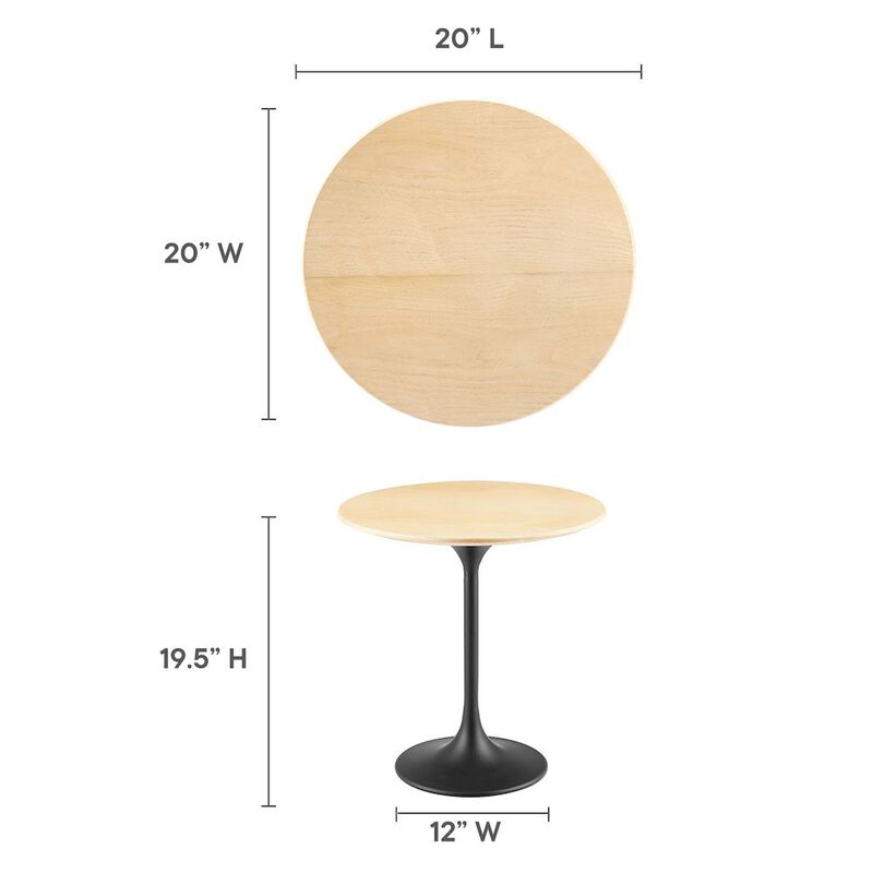 Lippa 20" Round Wood Side Table image number 2